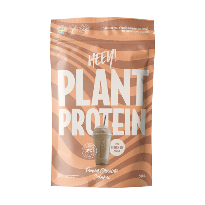 Heey! Veganskt Protein 500 g, Jordnot Choklad Karamell
