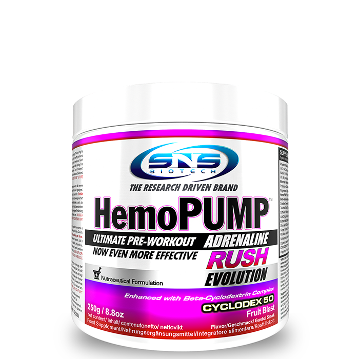HemoPUMP Adrenaline Rush PWO 250 g fruit_blast