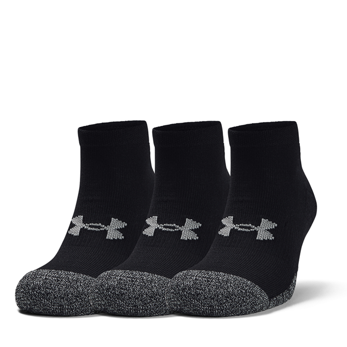 UA Heatgear Low Cut 3-pack Socks, Black/Steel