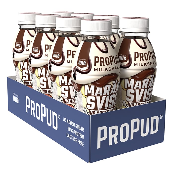 8 x ProPud Protein Milkshake, 330 ml Mar&auml;ngsviss
