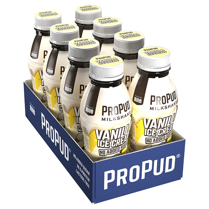 ProPud 8 x ProPud Protein Milkshake, 330 ml, Vanilla Ice Cream