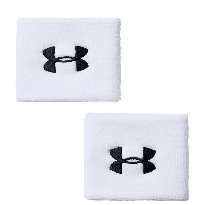 UA Performance Wristbands, White