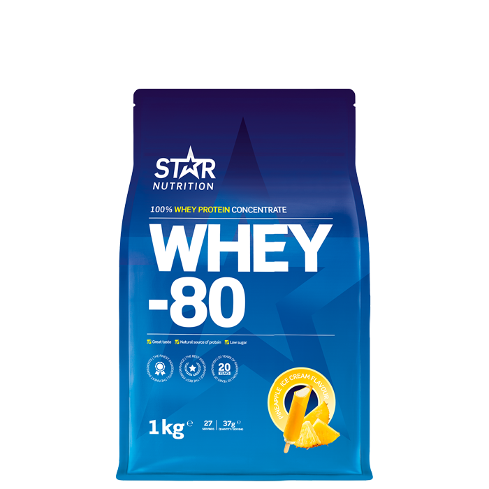 Läs mer om Whey-80 Vassleprotein 1 kg