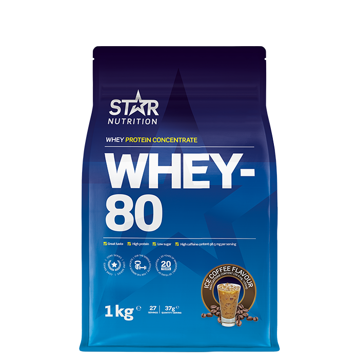 Star Nutrition Whey-80 Vassleprotein 1 kg, Ice Coffee