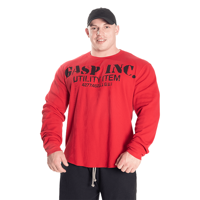 GASP Thermal Gym Sweater Chili Red