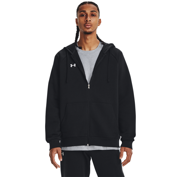 UA Rival Fleece FZ Hoodie Svart