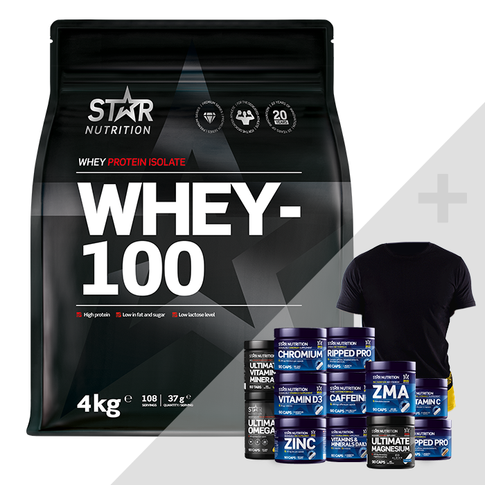 Läs mer om Whey-100, 4 kg + Bonus Product!