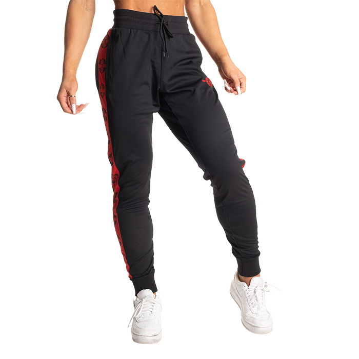 Chelsea Track Pants, Black/Red