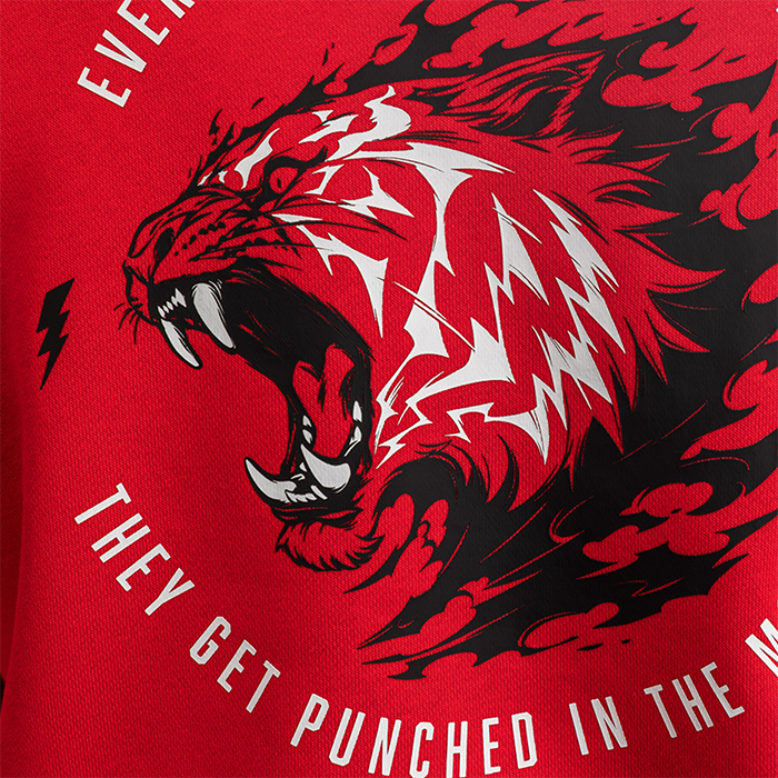 Venum X Mike Tyson Everyone has a plan Hoodie R&ouml;d Svart