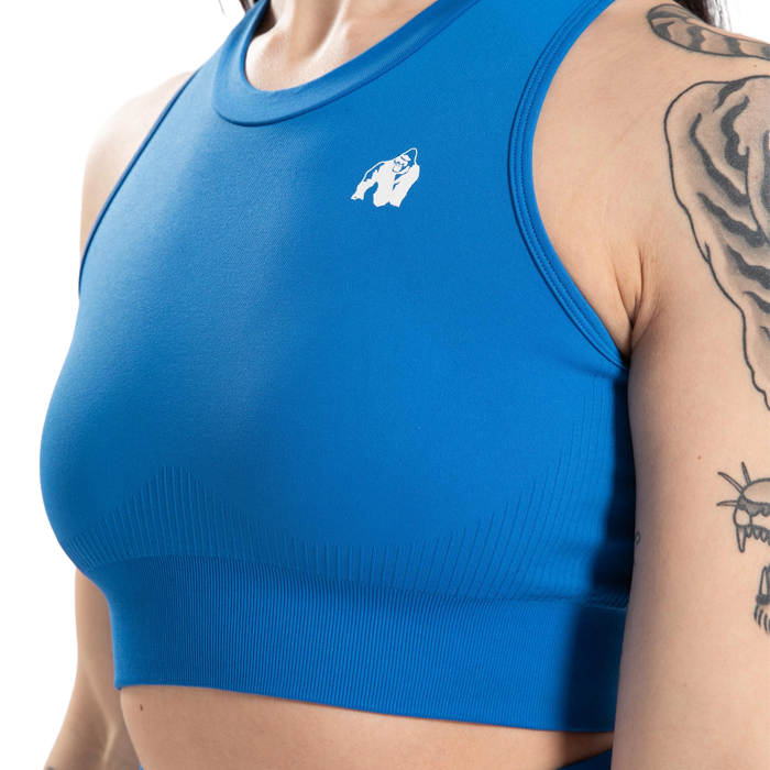 Olivia Seamless Crop Top, Blue 5300