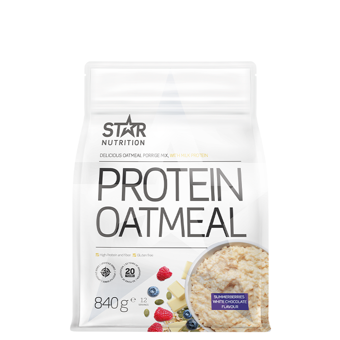 Protein Oatmeal, Summerberries with White Chocolate,840g, Kort datum