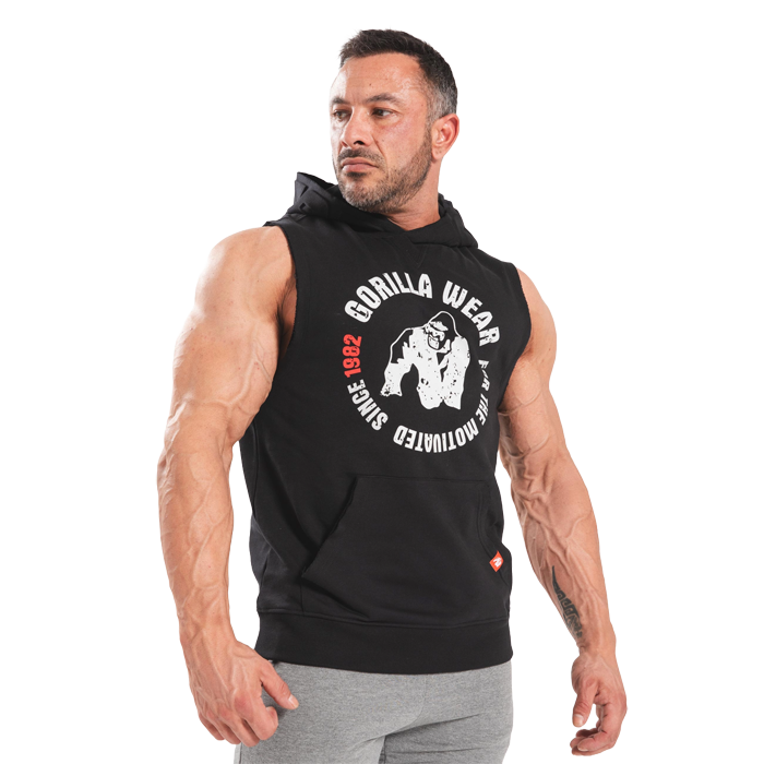 Marshall Sleeveless Hoodie,Black