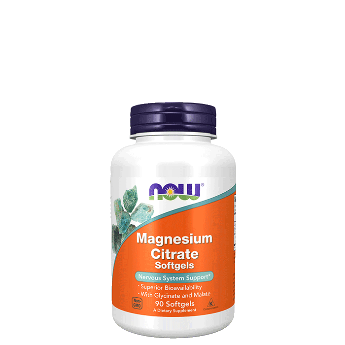 Now Foods Magnesium Citrate 90 mjuka kapslar