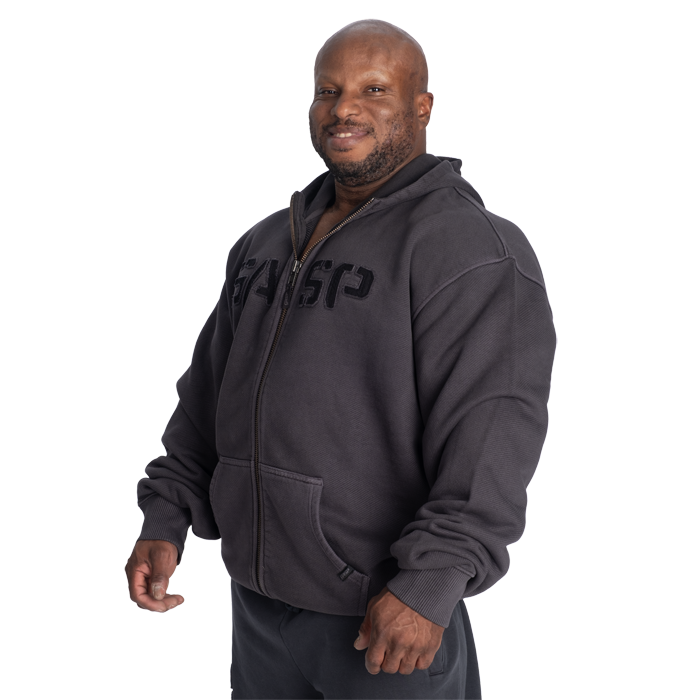 Heavy Hoodie Svart Tv&auml;ttad