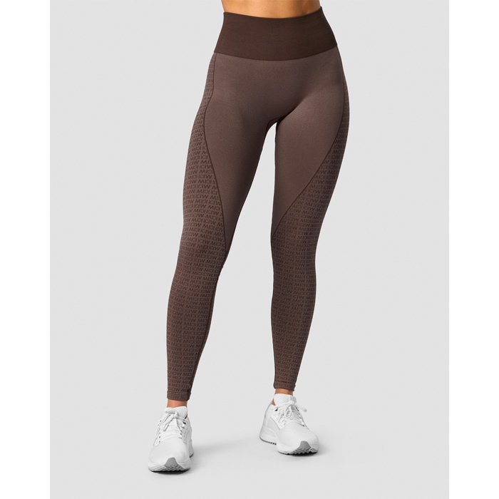 Signature Seamless Tights, Dark Brown