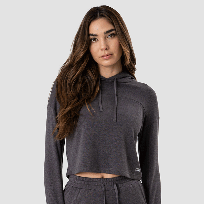 Bild av Deactivate Cropped Hoodie, Graphite Melange