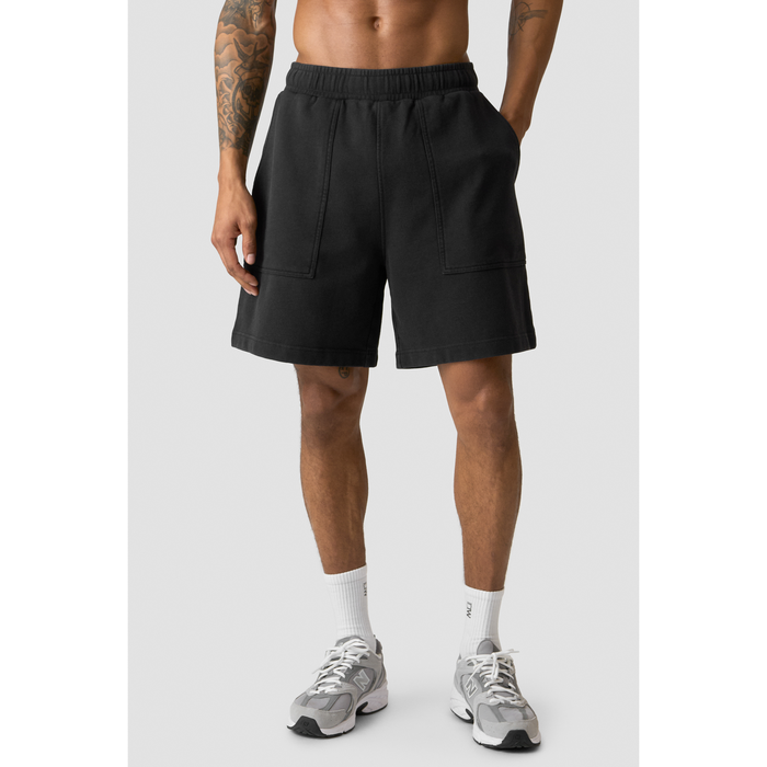 Grit Stonewashed Sweatshorts, Stonewashed Black