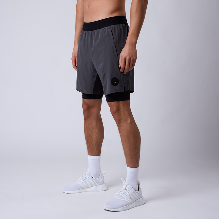 Rep 2 in 1 Shorts Grå