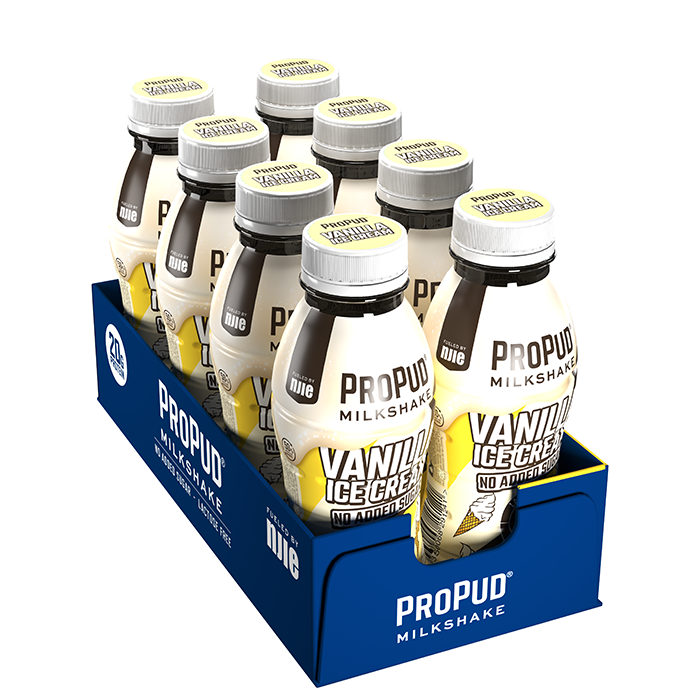 8 x ProPud Protein Milkshake 330 ml Vanilla Ice Cream