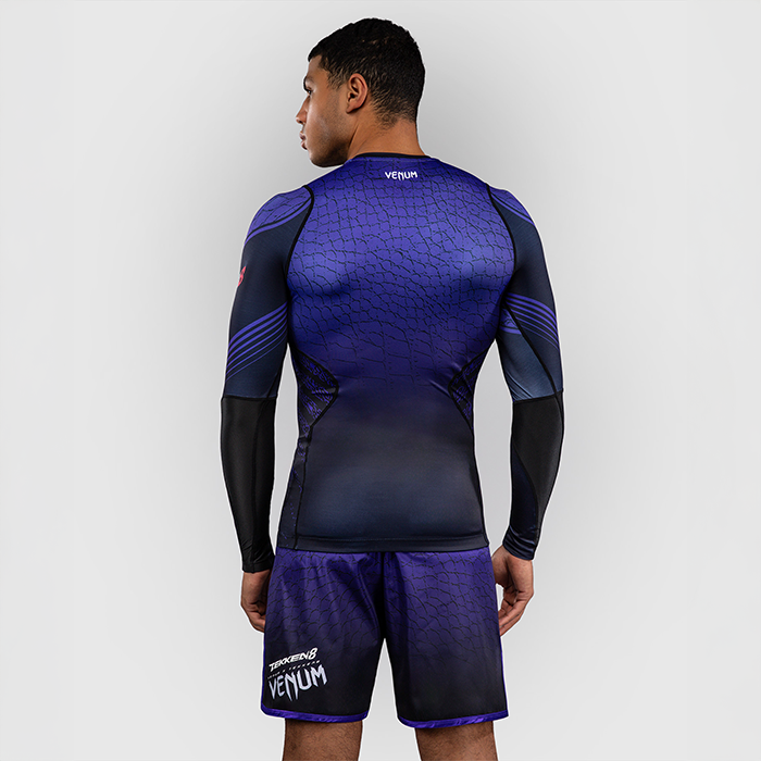 Venum x TEKKEN 8 L&aring;ng&auml;rmad Rashguard Kazuya Svart Lila