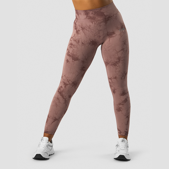 Define Seamless Tie Dye Tights, Mauve