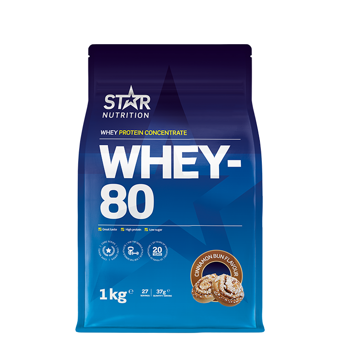 Whey-80 Vassleprotein 1 kg Salted caramel