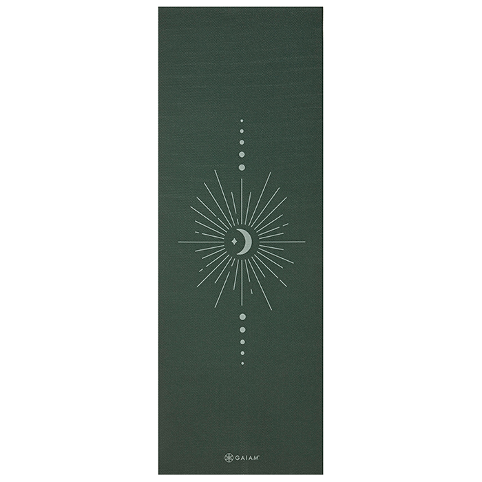 Yogamatta Printed 5 mm Mörkgrön