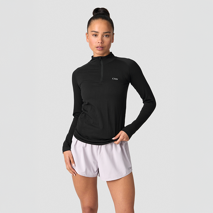 Define Långärmad 1/4 Zip Svart