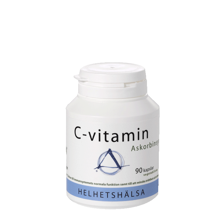 Helhetshälsa C-vitamin askorbinsyra 90 kapslar
