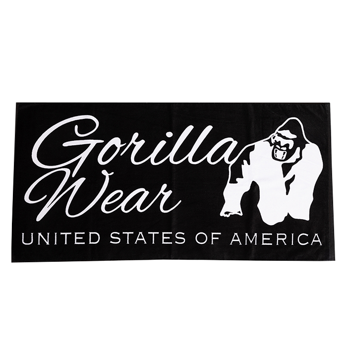 Gorilla Wear Classic Gym Towel Black/White