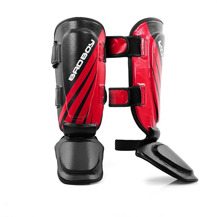Bild av BAD BOY Training Series Impact Thai Shin Guards, Black/Red