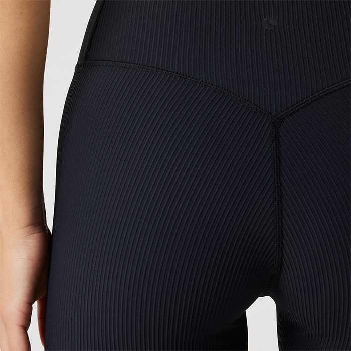 Studio Ribbed Tights Svart
