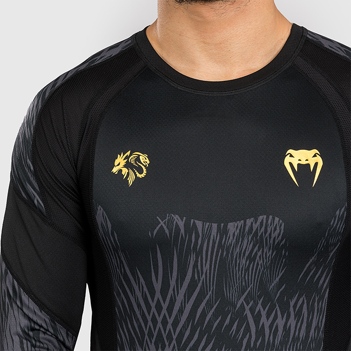 Venum X Chimaev Wild Borz Rashguard L&aring;ng&auml;rmad Svart Gr&aring;
