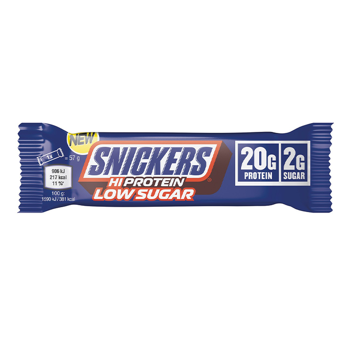 12 x Snickers High Protein Bar Low Sugar 57 g Mj&ouml;lkchoklad Snickers Milk Chocolate