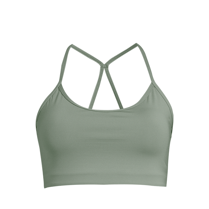 Sleek Strappy Sports Bra, Dusty Green