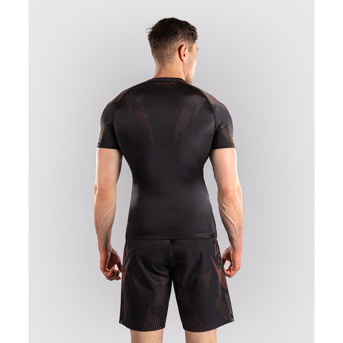 Venum NO-GI 6.0 Short Sleeve Rashguard Black/Brown