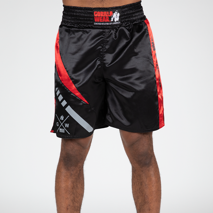 Gorilla Wear Hornell Boxing Shorts Black/Red