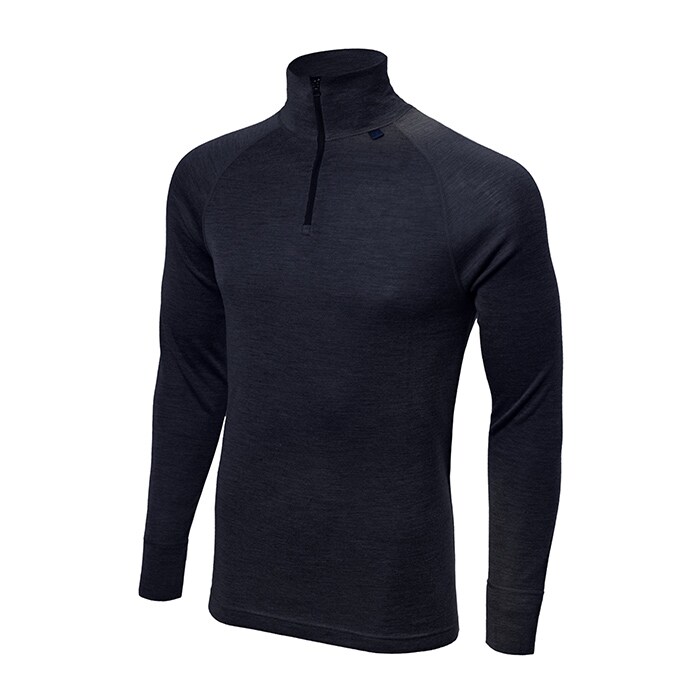 Bild av Pierre Robert Wool Longsleeve Zip, Dark Navy