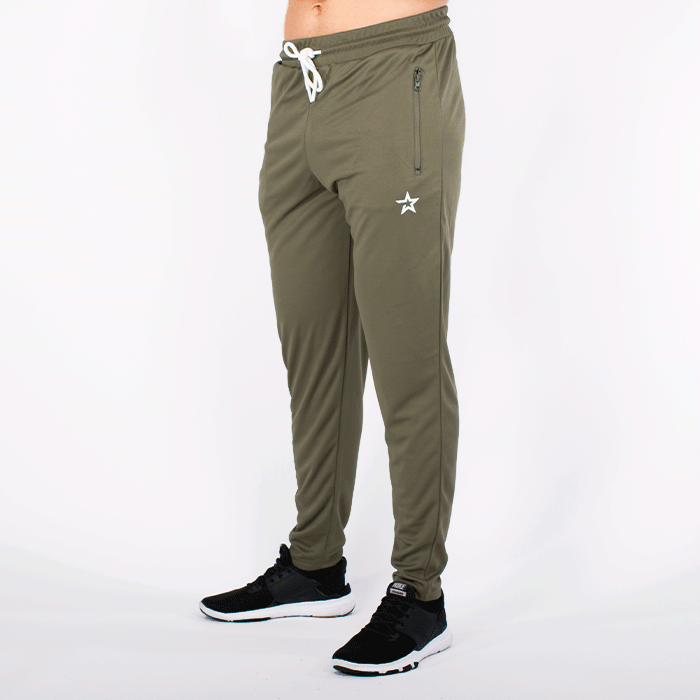 Star Tapered Mesh Pants Olive