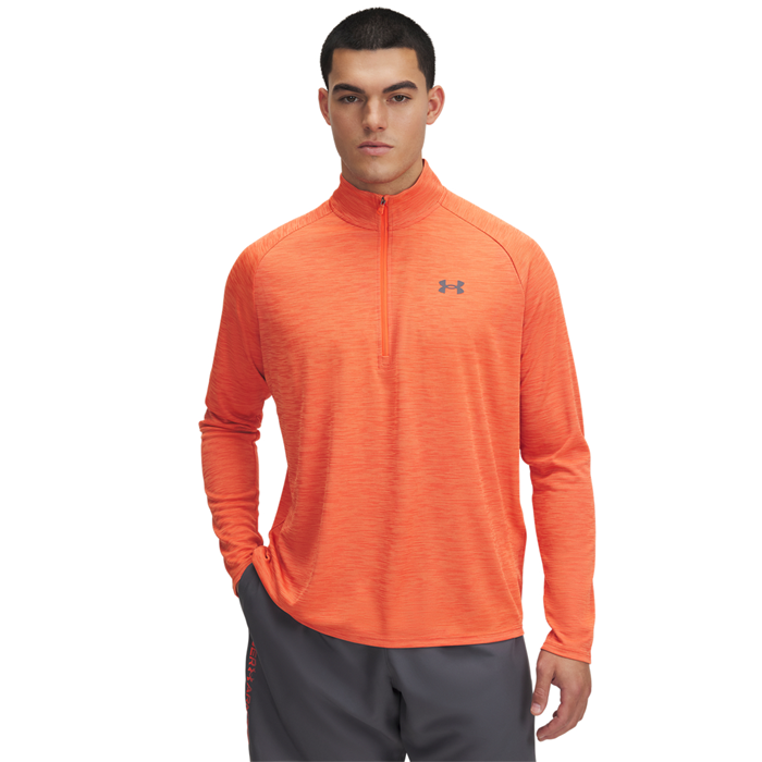 Tech Textured 1/2 Zip Tröja Röd