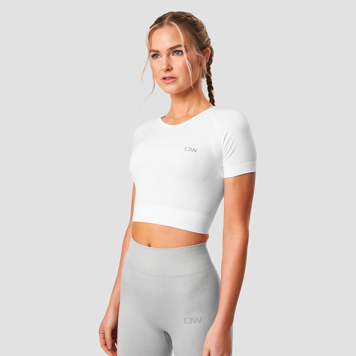 Bild av Define Seamless Cropped T-shirt, White