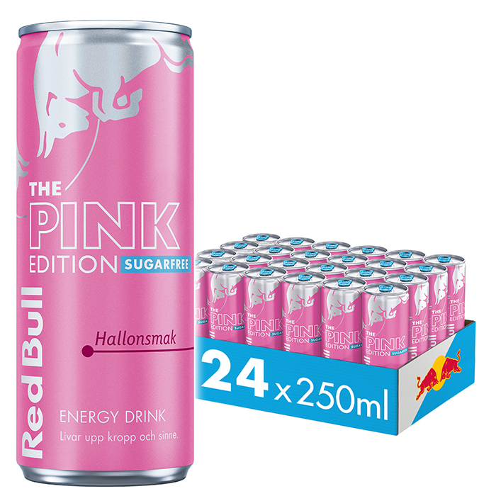 24 x Red Bull Energidryck,250 ml,Sockerfri pink Edition