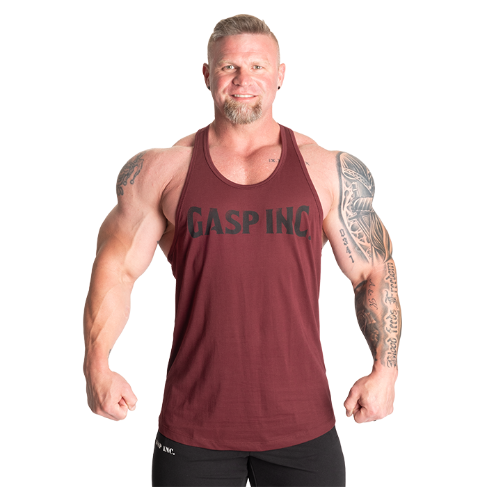 Essential T-Back Linne M&ouml;rkr&ouml;d