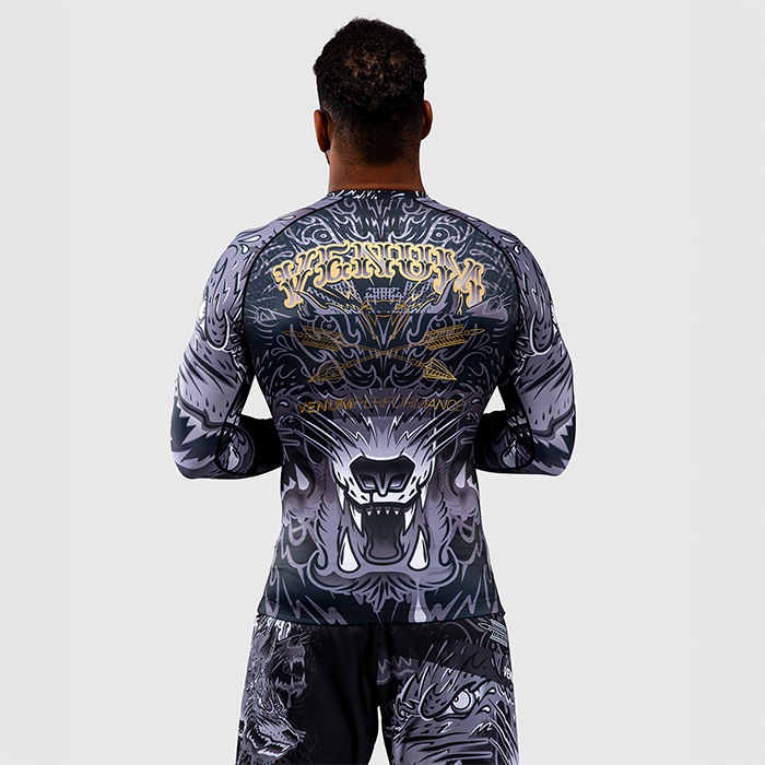 Venum Wolf Atak Rashguard L&aring;ng&auml;rmad Svart Gr&aring;