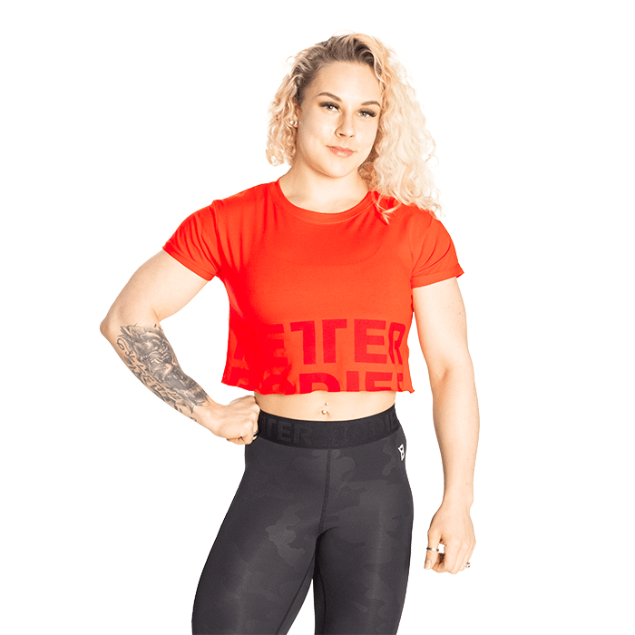 Bild av Astoria Cropped Tee, Sunset Red