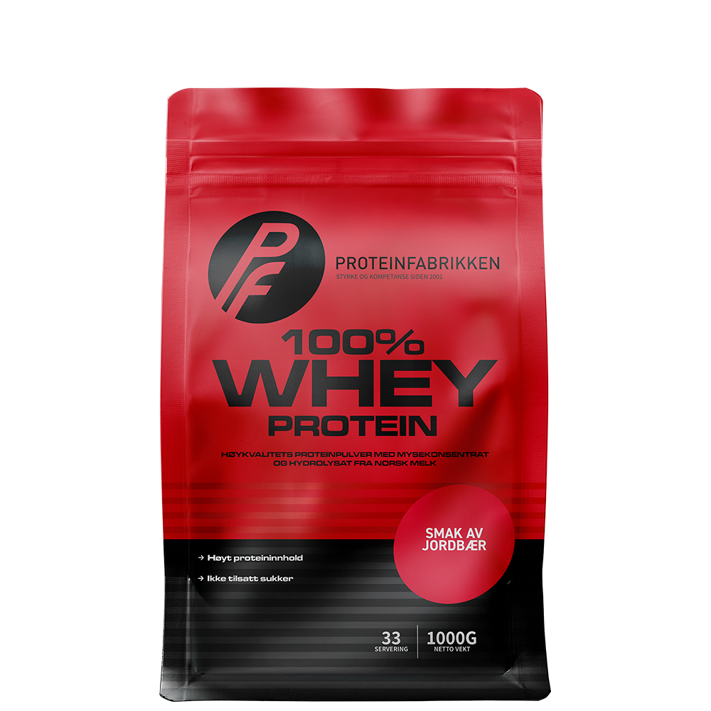 Whey 100%, 1 kg jordgubb