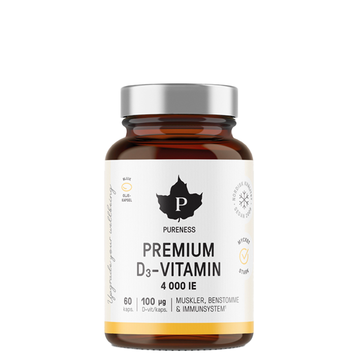 Pureness Premium D3-Vitamin 4000 IE 60 kapslar