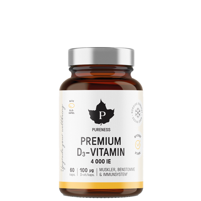 Premium D3-Vitamin 4000 IE 60 kapslar