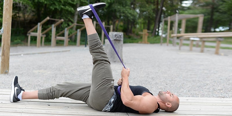 Stretching baksida lår